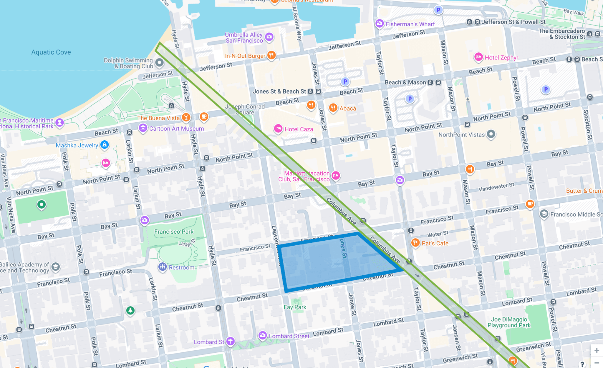 Zone E - SF Art Institute map detail